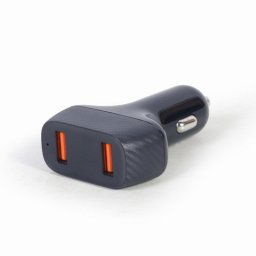 Cargador coche Gembird TA-U2QC3-CAR-01 36W 2x USB QC 3.0 protección inteligente negro