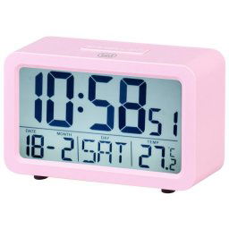 Reloj despertador digital Trevi SLD 3P60 Rosa compacto batería AA