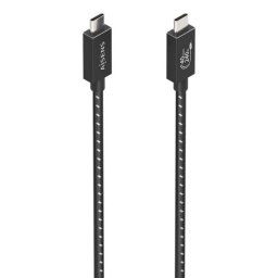 Cable USB-C AISENS A156-0866 USB4 Gen3x2 240W 40Gbps 8K@60Hz E-Mark 0,5m Negro