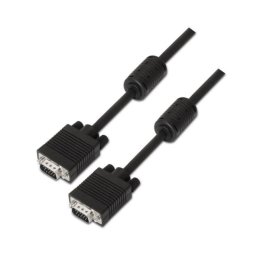Cable SVGA AISENS A113-0073 VGA HDB15 Macho-Macho 6m Doble Apantallado Ferrita Negro