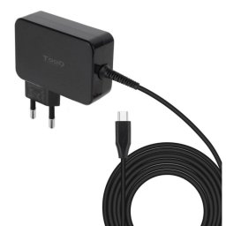 Cargador portátil TooQ TQLC-USBCGAN100PD GaN USB-C PD 100W 1 Puerto 1.8m Negro