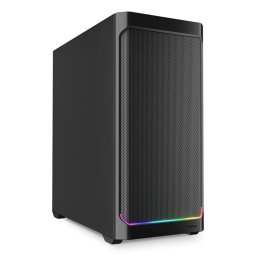 Caja PC Sharkoon AK4 RGB Strip ATX/Micro-ATX/Mini-ITX 11 Ventiladores 2x120mm Preinstalados Tira RGB USB-C Negra