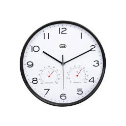 Reloj despertador Trevi OM 3510 T analógico negro termómetro batería AA 300 mm