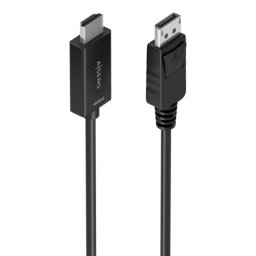 Cable conversor DisplayPort a HDMI AISENS A125-0894 4K@60Hz 2m Negro Unidireccional