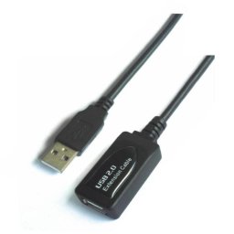 Cable USB 2.0 Aisens A101-0020 15m con Amplificador 60Mbps 2.5W Negro