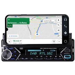 Reproductor de coche Trevi SCD 5753 DAB 1 DIN 160W 4 canales DAB+ FM USB MP3 Negro