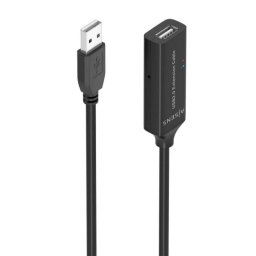 Cable Prolongador USB 2.0 Aisens A101-0916 15m Negro con Amplificador Señal Tipo A Macho-Hembra