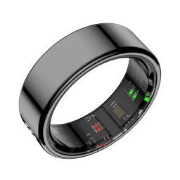 Anillo inteligente Leotec KÖR MAU LED HR monitor oxígeno estrés sueño 5ATM 15mAh acero negro