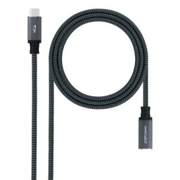 Cable USB-C Nanocable 10.01.4501-COMB 3.2 Gen2x2 20Gbps 100W/5A 1m Negro