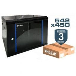 Armario Rack Mural Phasak PHO 2207D 7U 19" Panel Trasero Extraíble Cristal Templado