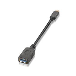 Cable USB-C a USB-A Hembra Aisens A107-0062 3A 5Gbps 15cm Negro OTG Thunderbolt 3