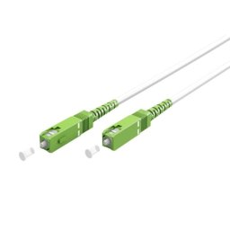 Cable fibra óptica Aisens A152-0495 SC/APC-SC/APC 9/125µm G657A2 Simplex LSZH 3m Blanco