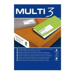 Etiqueta adhesiva Apli Multi3 48.5 x 25.4 mm 100 hojas blanco láser/inkjet 4400 uds