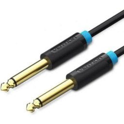 Cable de audio mono Vention BAABL Jack 6.5mm macho a Jack 6.5mm macho 10m chapado en oro negro