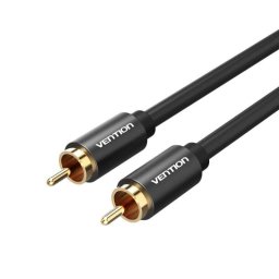 Cable RCA macho a RCA macho Vention VAB-R09-B100 1m negro doble apantallado contactos dorados