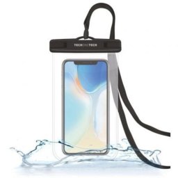 Funda Impermeable Universal Tech One Tech TEC2850 PVC IPX8 Negra para Smartphones hasta 7