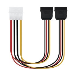 Cable duplicador de alimentación Nanocable 10.19.0101-OEM Molex 4 pin macho a 2x SATA hembra 0.2m RoHS