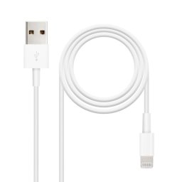 Cable Lightning Nanocable 10.10.0400 USB-A Macho - Lightning Macho 50 cm Blanco