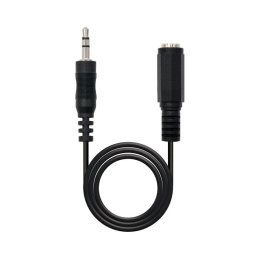 Cable audio estéreo Nanocable 10.24.0201 Jack 3.5 mm Macho a Hembra 1.5 m Negro