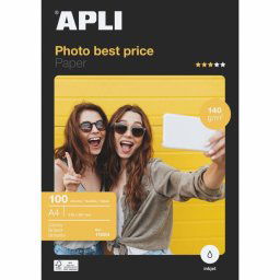 Papel Fotográfico Apli Bestprice 11804 A4 140g 100 Hojas Brillante FSC Inkjet