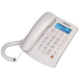 Teléfono fijo Daewoo DW6310 manos libres música en espera pantalla retroiluminada calendario