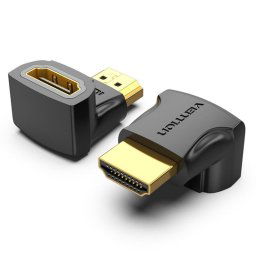 Adaptador HDMI 4K 90° Vention AIOB0 Macho a Hembra Conectores Chapados en Oro Negro