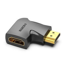 Adaptador HDMI Vention AIPB0 4K 90º Macho a Hembra Chapado en Oro Negro