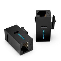 Adaptador RJ45 Vention IPGB0-5 Cat6 UTP Hembra a Hembra, 5 uds, Negro ABS PC
