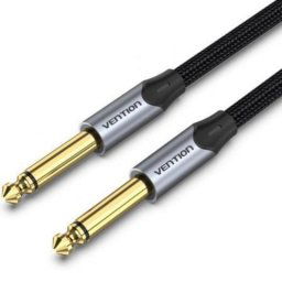 Cable de audio Vention BASHG Jack 6.5 macho a Jack 6.5 macho 1.5m Gris niquelado