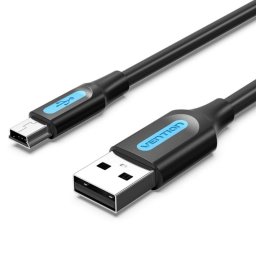 Cable Vention COMBH USB 2.0 USB A a Mini-USB B 2m Negro 0,48 Gbit/s