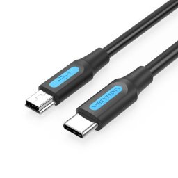 Cable Vention COWBF USB 2.0 Tipo-C a Mini-USB B 1m Negro 0,48 Gbit/s Níquel