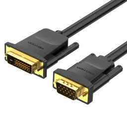 Cable conversor Vention EABBG DVI-D 24+1 macho a VGA macho 1.5m chapado en oro negro