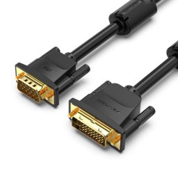 Cable Vention EACBF DVI Macho - VGA Macho 1m Negro PVC Contactos Dorados