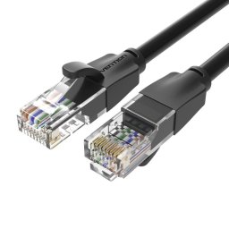 Cable Ethernet Vention IBEBS Cat.6 UTP 25m negro RJ45 1000Mbps 26AWG oro