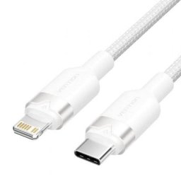 Cable USB Tipo-C Lightning Vention LALWF 1 m 27W 480Mbps Blanco