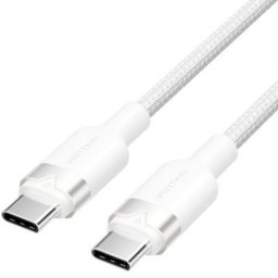 Cable USB Tipo-C Vention TRDWF 1m Blanco 3A 60W 480Mbps PVC Aluminio