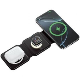 Base de carga inalámbrica Vention FGGB0 MagSafe plegable 3 en 1 15W LED
