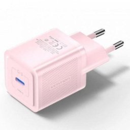 Cargador de Pared Vention FEPP0-EU GaN USB-C 20W Rosa, PPS PD 3.0 QC 3.0 Universal