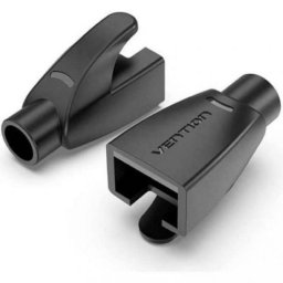 Funda Protectora RJ45 Vention IODB0-50 Negra Pack 50 Unidades Impermeable Antipolvo