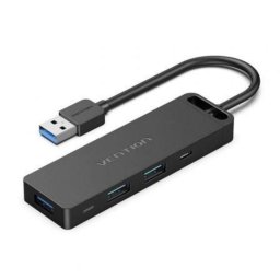 Docking USB 3.0 Vention CHVBB 3xUSB MicroUSB PD Lector Tarjetas Negro 15cm