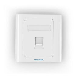 Placa de Pared Vention IFCW0 4 Puertos RJ45 ABS Blanco 86x86x8 mm Universal