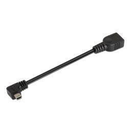 Cable USB OTG AISENS A101-0034 Mini USB B Macho a USB A Hembra 15cm Negro