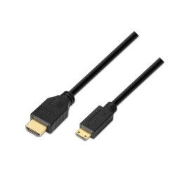Cable HDMI AISENS A119-0115 3m 10,2Gbps OFC 24K Oro Mini HDMI a HDMI ARC 3D Ethernet Negro