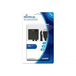 Cable hdmi a vga jack 3.5 mm mediarange negro
