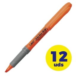 Bic Brite Liner Grip Caja de Marcadores Fluorescentes 12 Unidades Naranjas