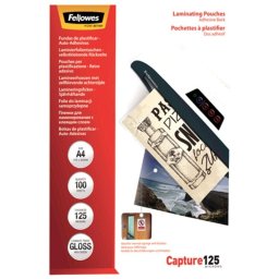 Lámina plastificadora Fellowes 5328901 A4 125µm brillo pack 100 unidades