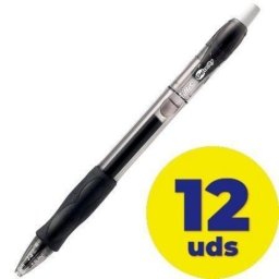 Bolígrafo Bic Gelocity 526275 0.7 mm negro retráctil ergonómico caja 12 unidades