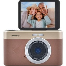 Cámara Digital Compacta Kodak Pixpro C1 13MP 4x Zoom Digital Sensor CMOS Pantalla 2.8" Táctil Marrón