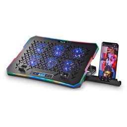 Base de refrigeración NGS 6 ventiladores 2400rpm RGB 4 alturas soporte smartphone