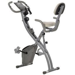 Homcom Bicicleta Estática Plegable Gris